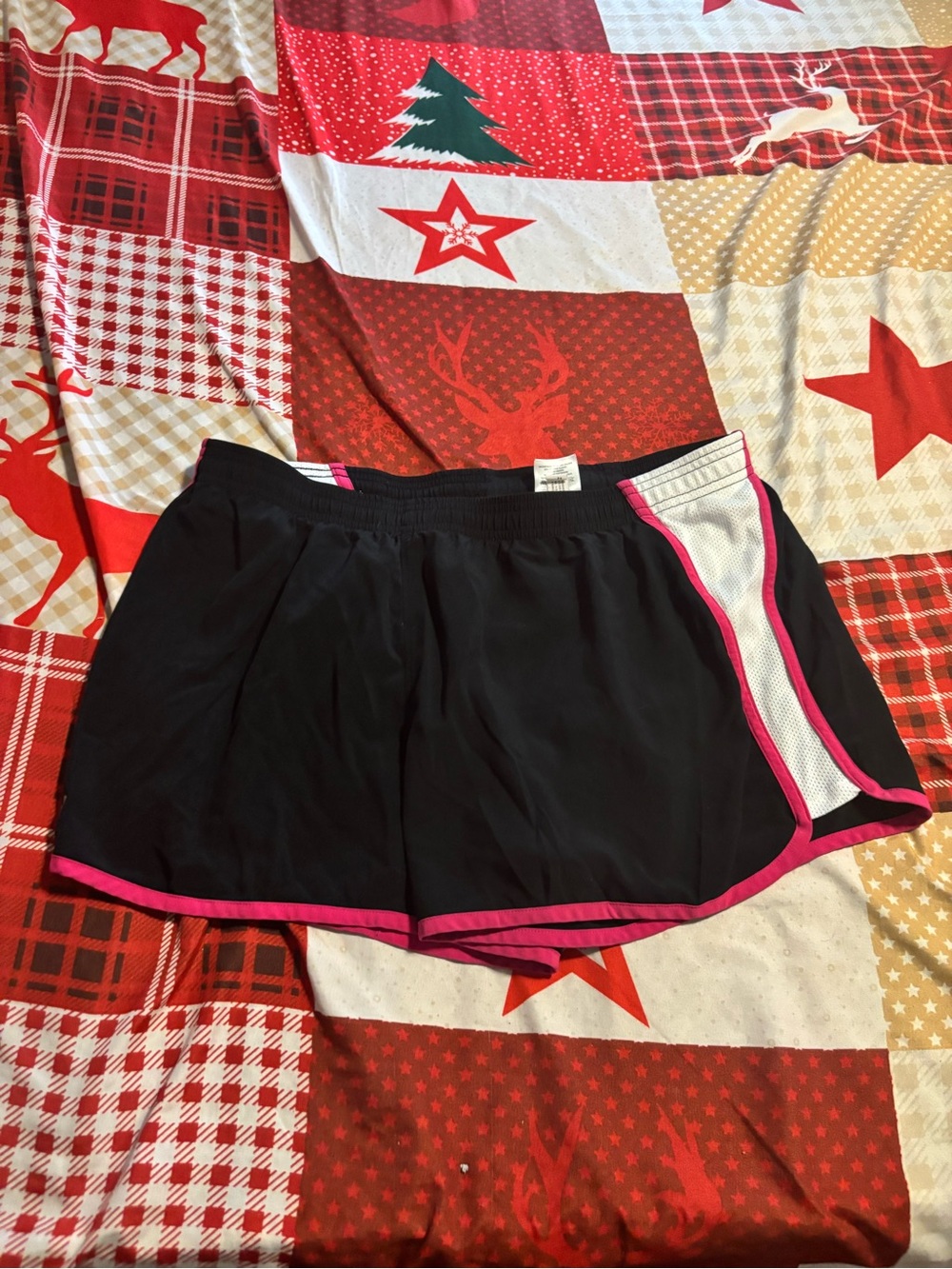 Under Armour Black and Red Athletic Shorts